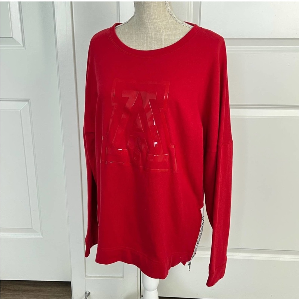 LIKE NEW Pink Victoria's Secret Womens Red Letter "A" Sweatshirt - Size Medium